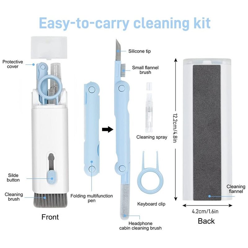 Coteci 8 in 1 Multifunction Cleaning Set - White