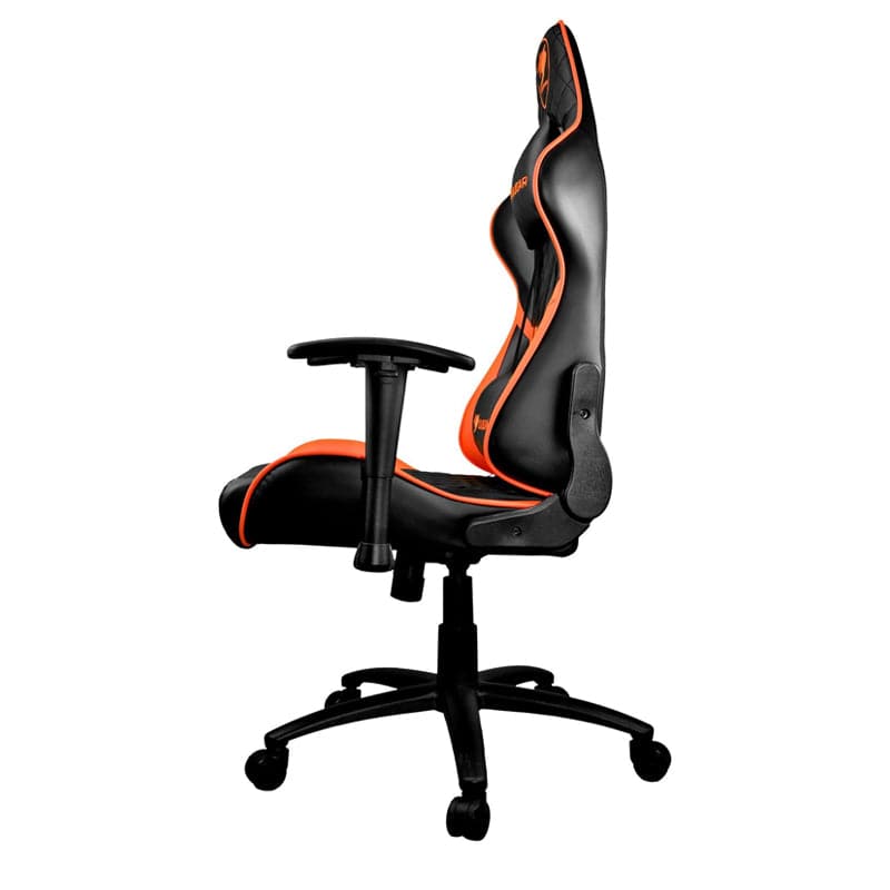 Cougar Armor One Gaming Chair - Breathable PVC Leather / 180° Reclining / Black & Orange