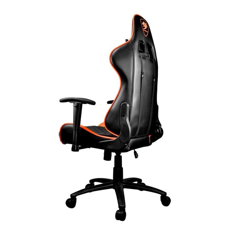 Cougar Armor One Gaming Chair - Breathable PVC Leather / 180° Reclining / Black & Orange