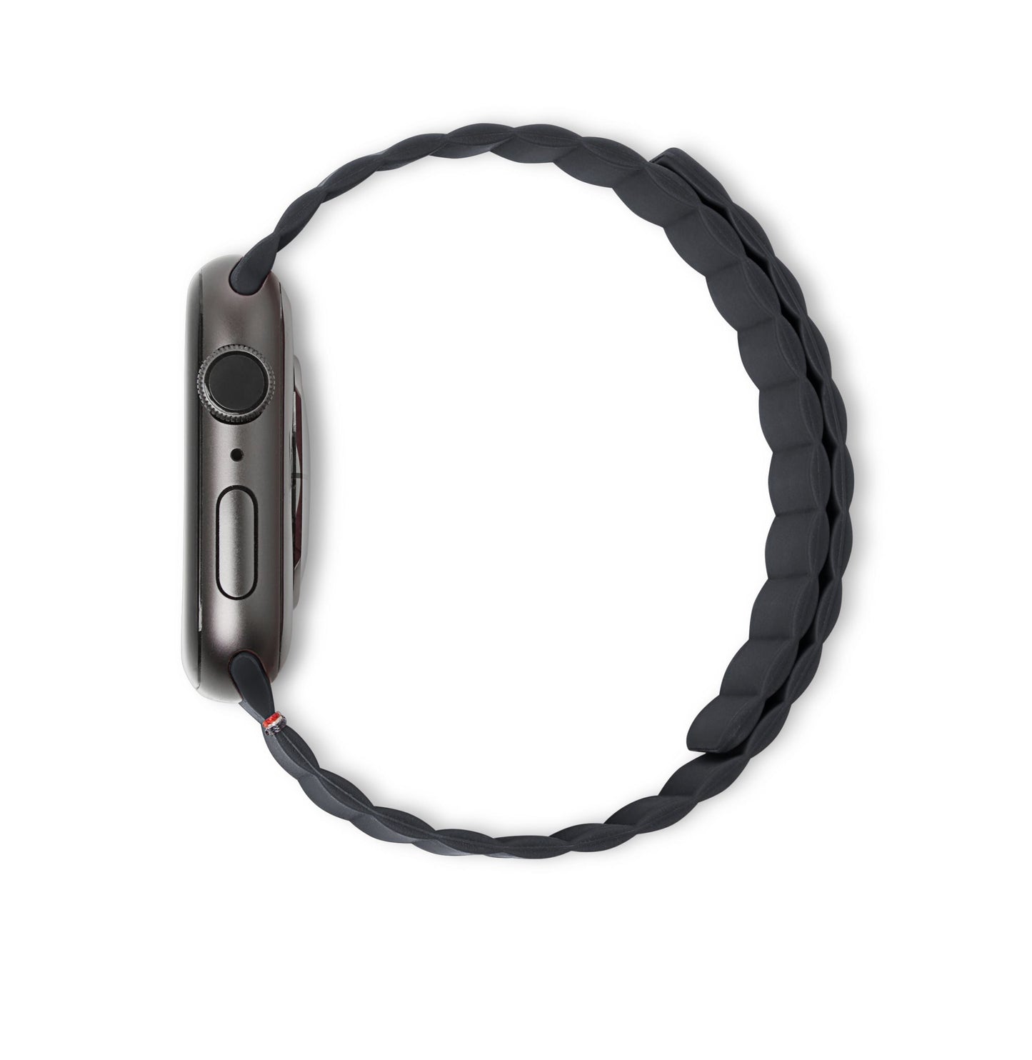 Decoded Apple Watch 41/40/38mm Series 1-8- SE Silicone Magnet Traction Lite Strap - Charcoal