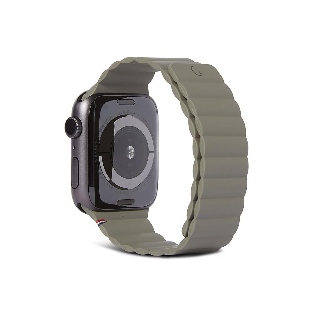 Decoded Apple Watch 49/45/44/42 mm Series 1-8/SE/Ultra Silicone Magnet Traction Strap Lite - Olive