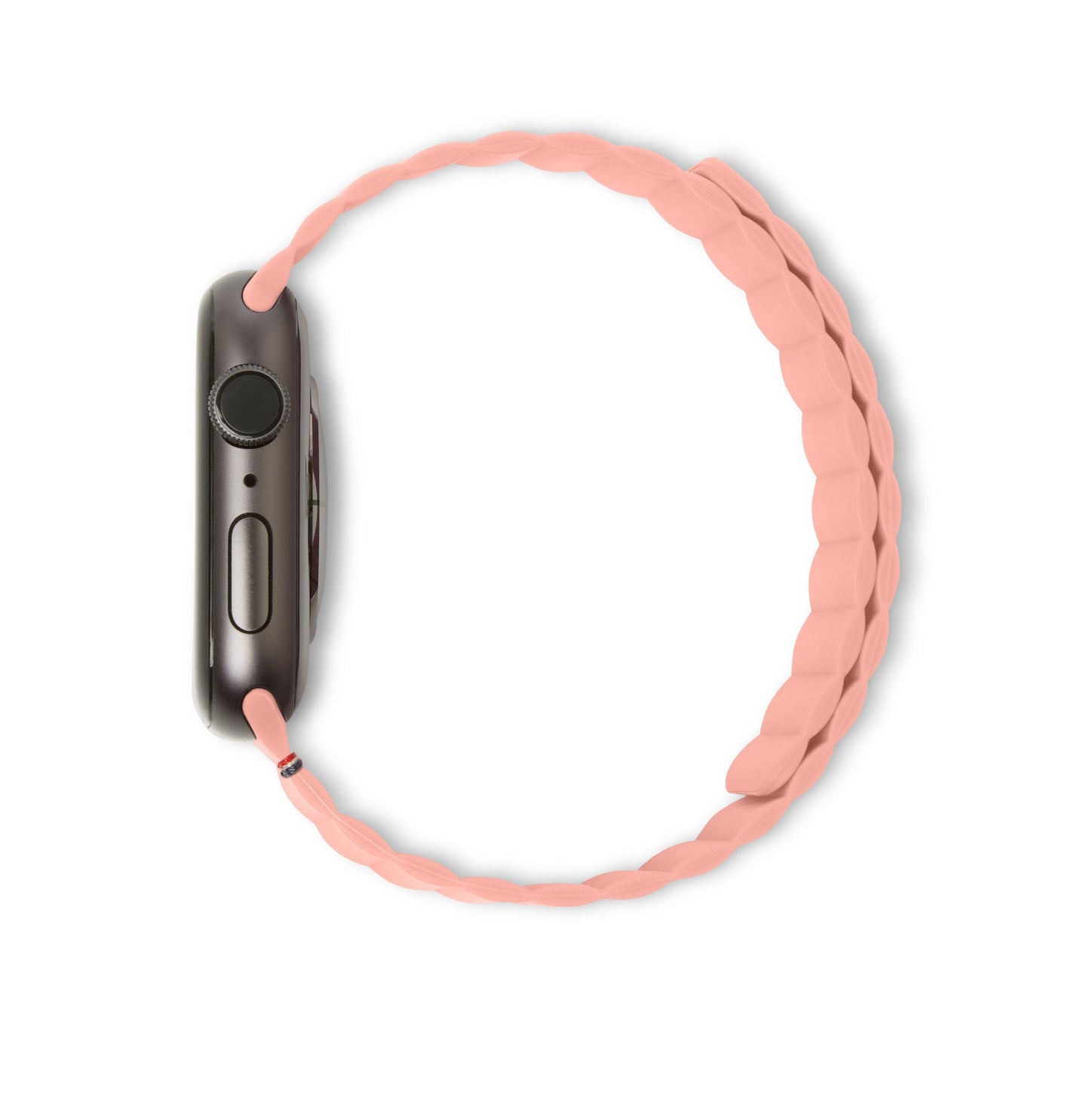 Decoded Apple Watch 49/45/44/42 mm Series 1-8/SE/Ultra Silicone Magnet Traction Strap Lite - Peach Pearl