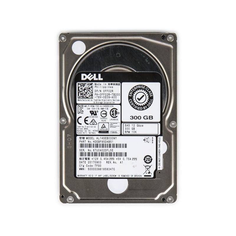 Dell 300GB SAS Hard Drive - 300GB / 2.5-inch / SAS / 10K RPM / 12Gbps