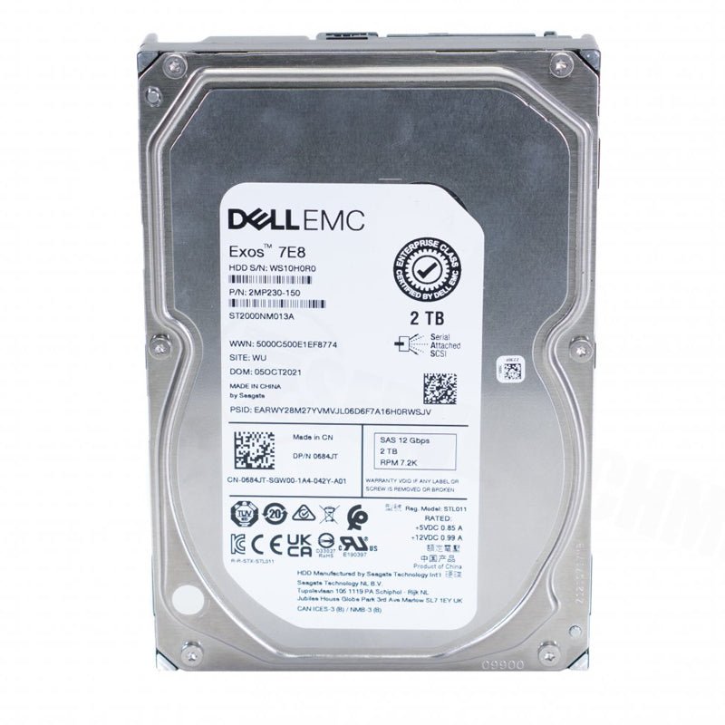 Dell SAS Hard Drive - 2TB / 3.5-inch / SAS / 7.2K RPM / 12Gbps