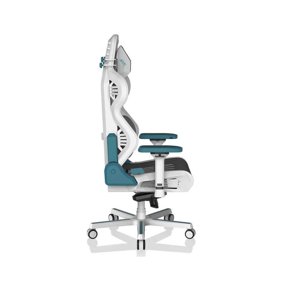 DXRacer Air Pro R1S-WQG Mesh Breathable Gaming Chair – White/Cyan