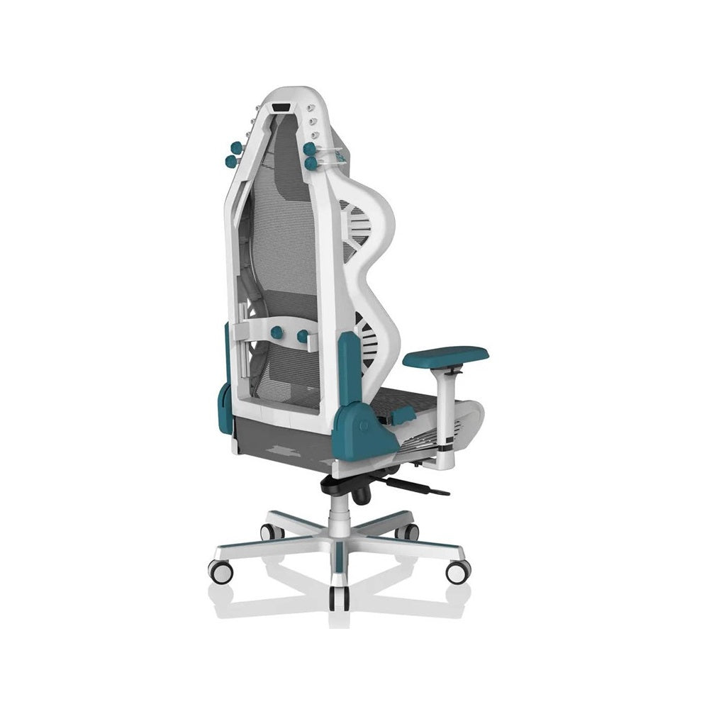 DXRacer Air Pro R1S-WQG Mesh Breathable Gaming Chair – White/Cyan