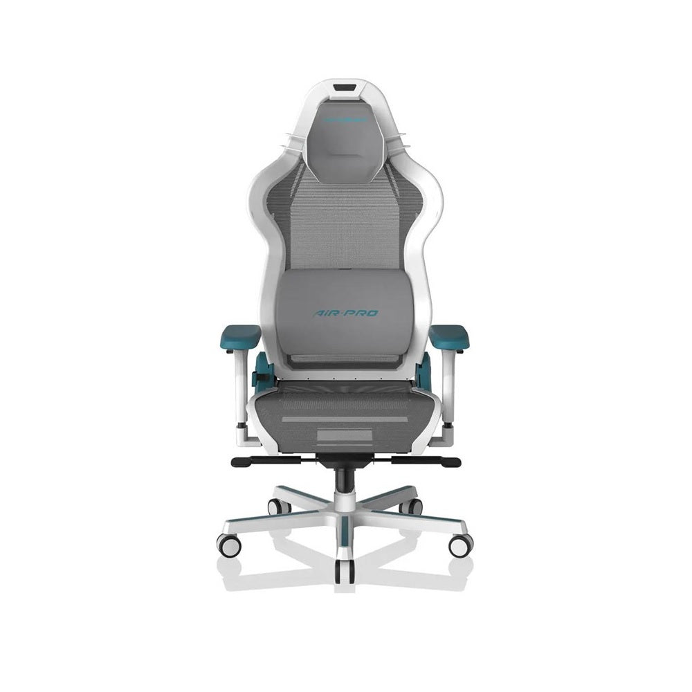 DXRacer Air Pro R1S-WQG Mesh Breathable Gaming Chair – White/Cyan