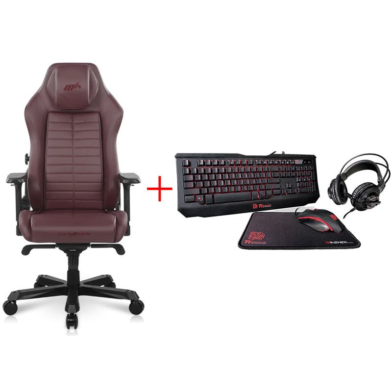 DxRacer Master Series Gaming Chair Violet Brown + Thermaltake KNUCKER 4 IN 1 Gaming Kit - Gaming Chair / Keyboard / Mouse / Headphone / Mouse Pad - Bundle Offer