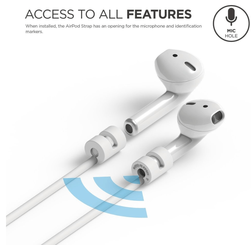 Elago AirPods Pro Strap - Apple Airpods 1 & 2 / White