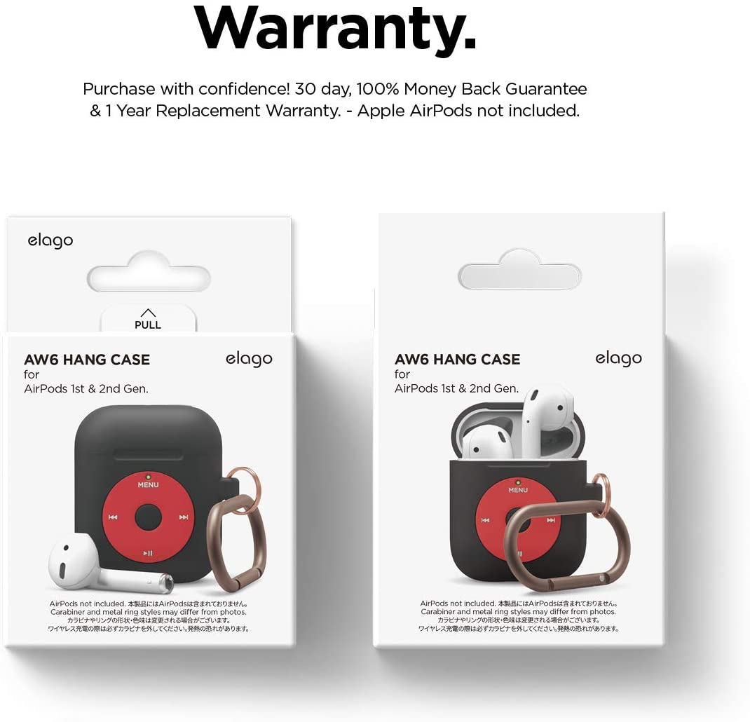 Elago AirPods 1 & 2 AW6 Hang Case (iPod) - Black