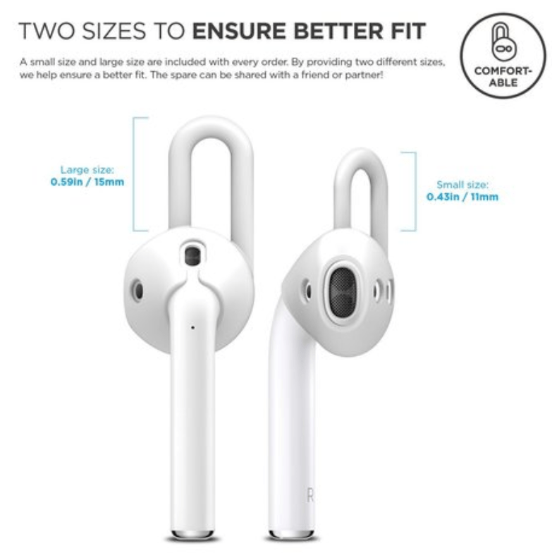 Elago AirPods 1 & 2 EarPad Hook (2 Pairs) - White