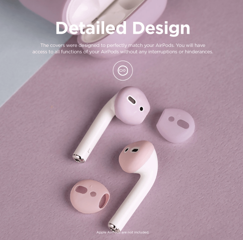 Elago Secure Fit covers - Apple Airpods 1 & 2 / Lovely Pink/Lavender / Pack Of 2