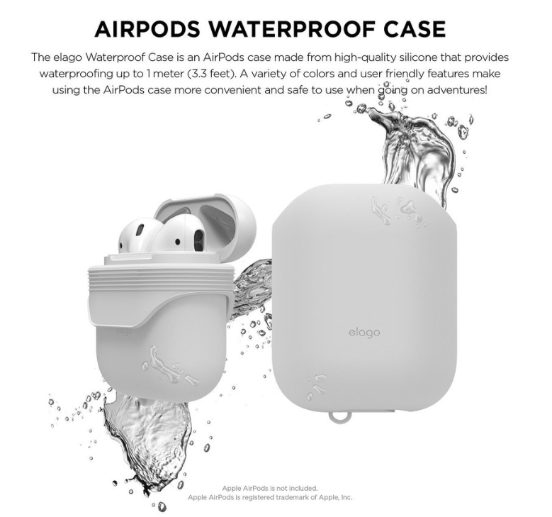 Elago AirPods 1 & 2 WaterProof Case - White