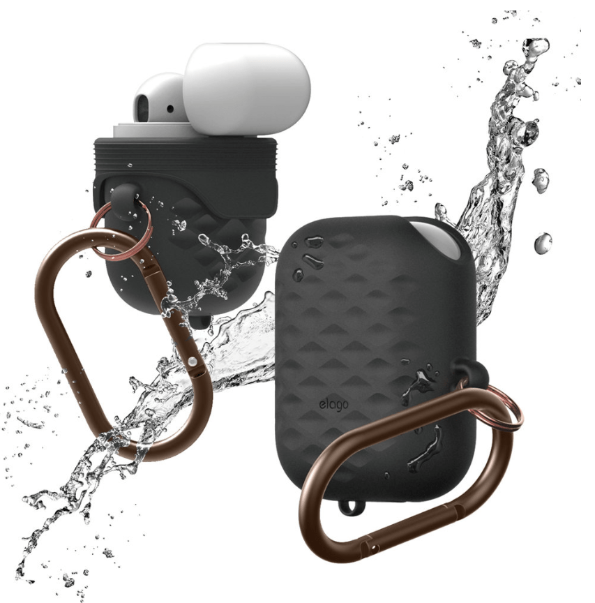 Elago AirPods 1 & 2 Waterproof Hang Active Case - Black