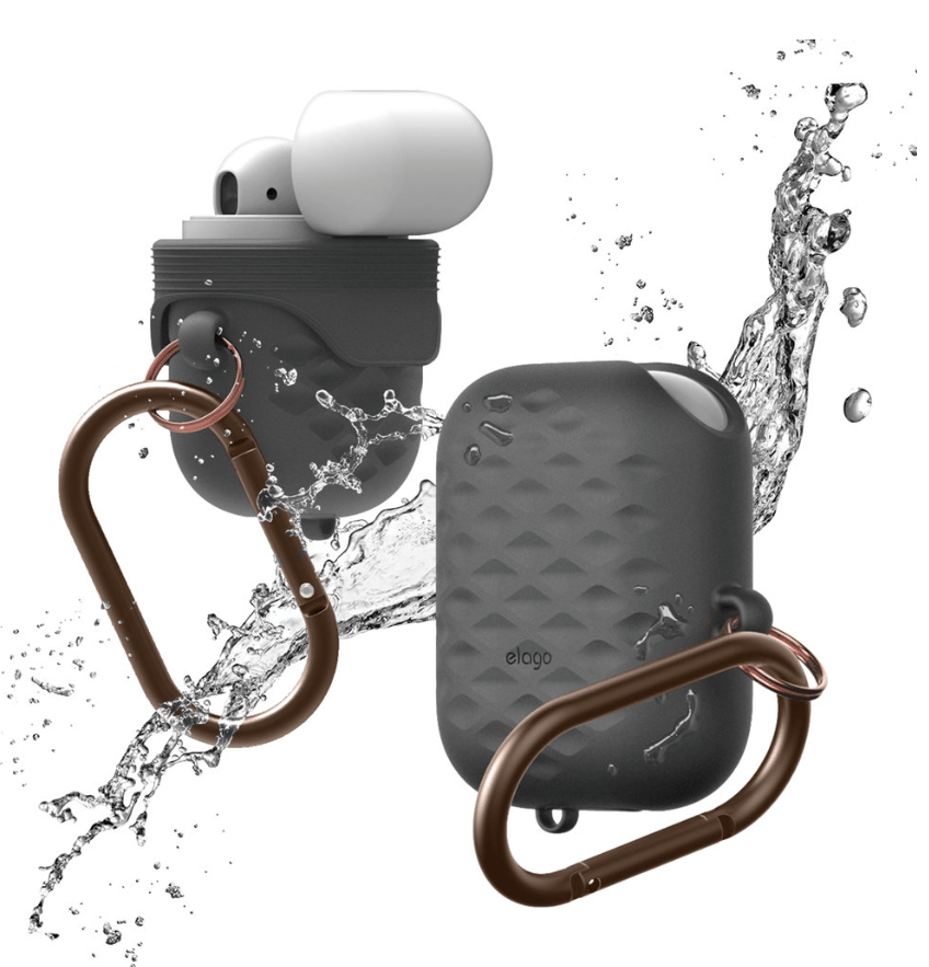 Elago AirPods 1 & 2 Waterproof Hang Active Case - Black