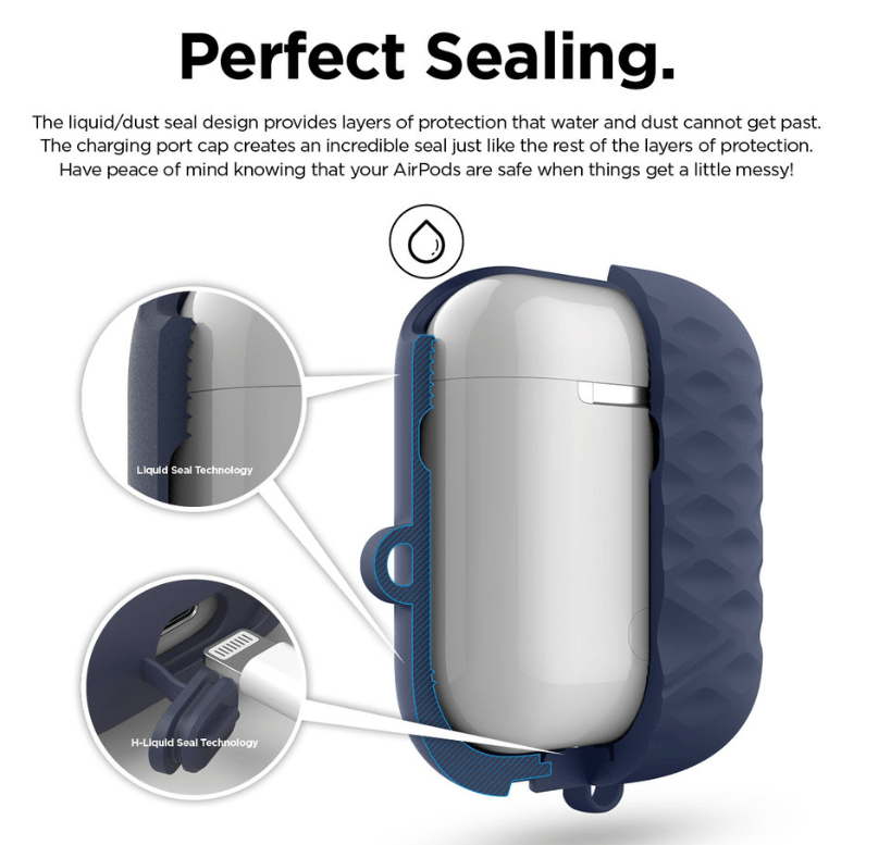 Elago AirPods 1 & 2 Waterproof Hang Active Case - Jean Indigo