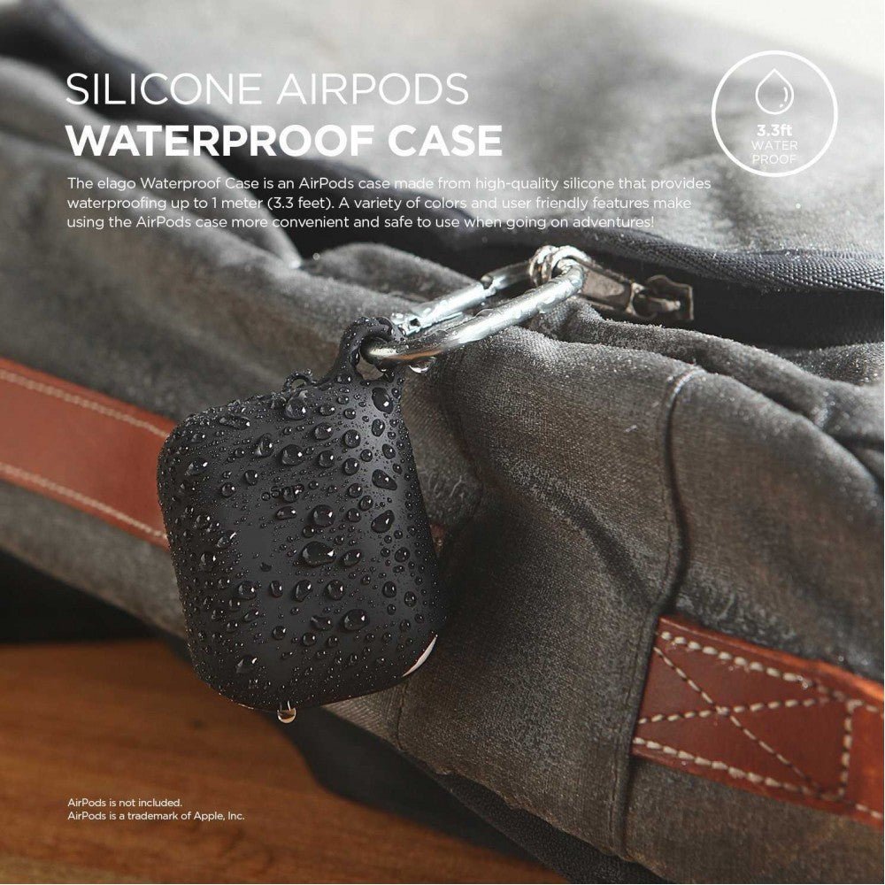 Elago AirPods 1 & 2 Waterproof Hang Case - Black