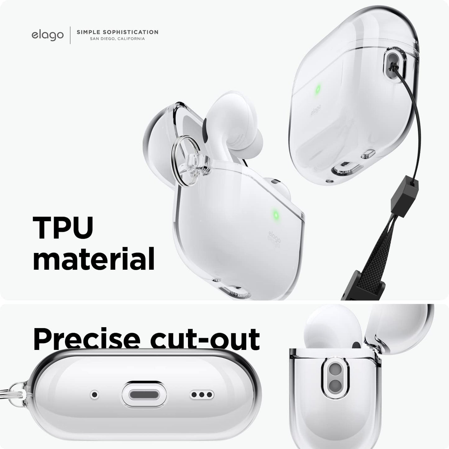 Elago AirPods Pro 1&2 Clear Hang Case - Transparent - Transparent