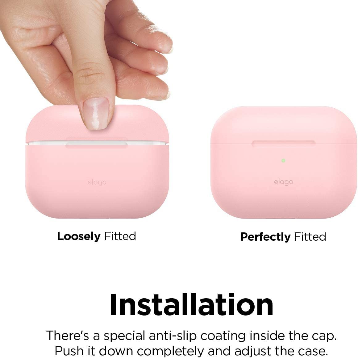 Elago AirPods Pro 1&2 Silicone Hang Case - Lovely Pink