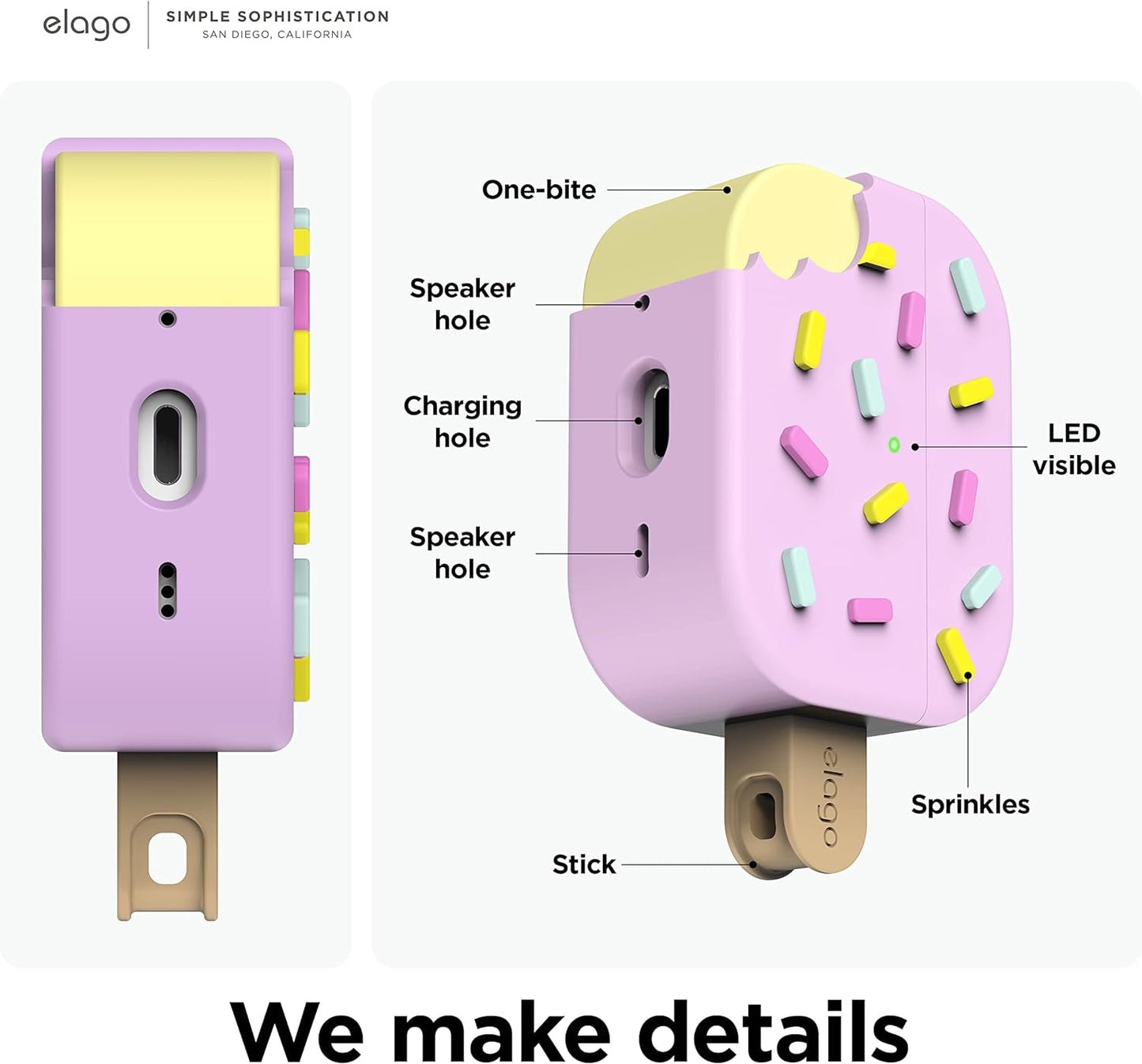 Elago Ice Cream Case - Apple AirPods Pro 2 / Lavender