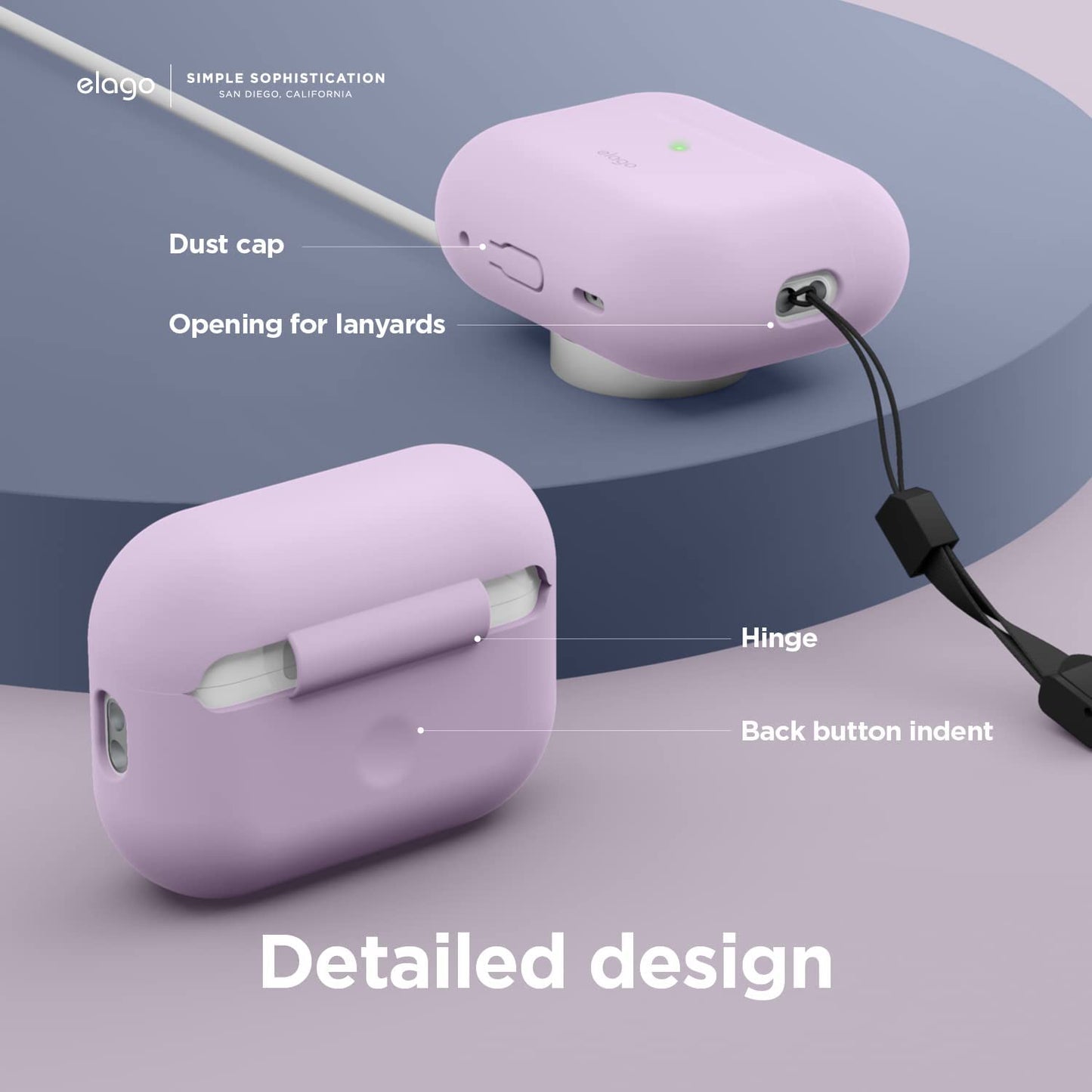 Elago AirPods Pro 2 Silicone Originial Hang Case - Lavender