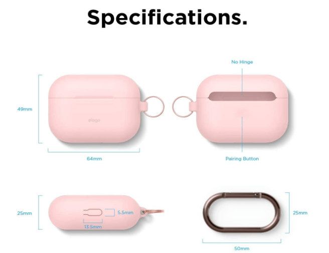 Elago AirPods Pro Original Hang Case - Lovely pink