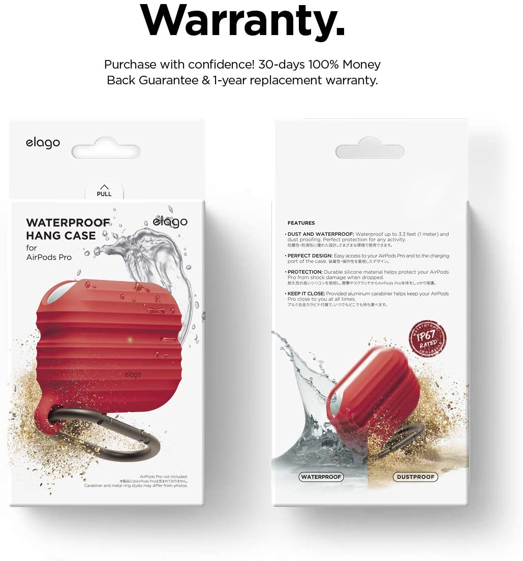 Elago AirPods Pro Waterproof Hang Case - Red