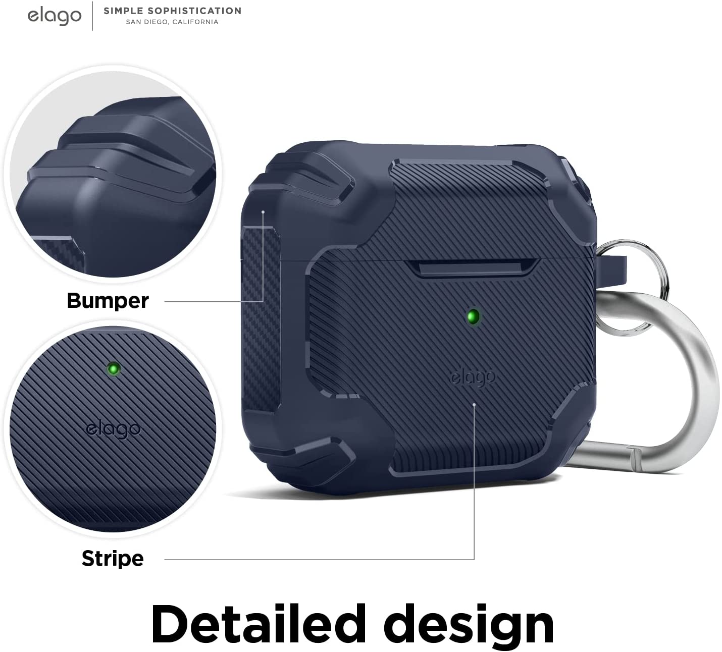 Elago Apple Airpods 3 Solid Armor Case -Jean Indigo