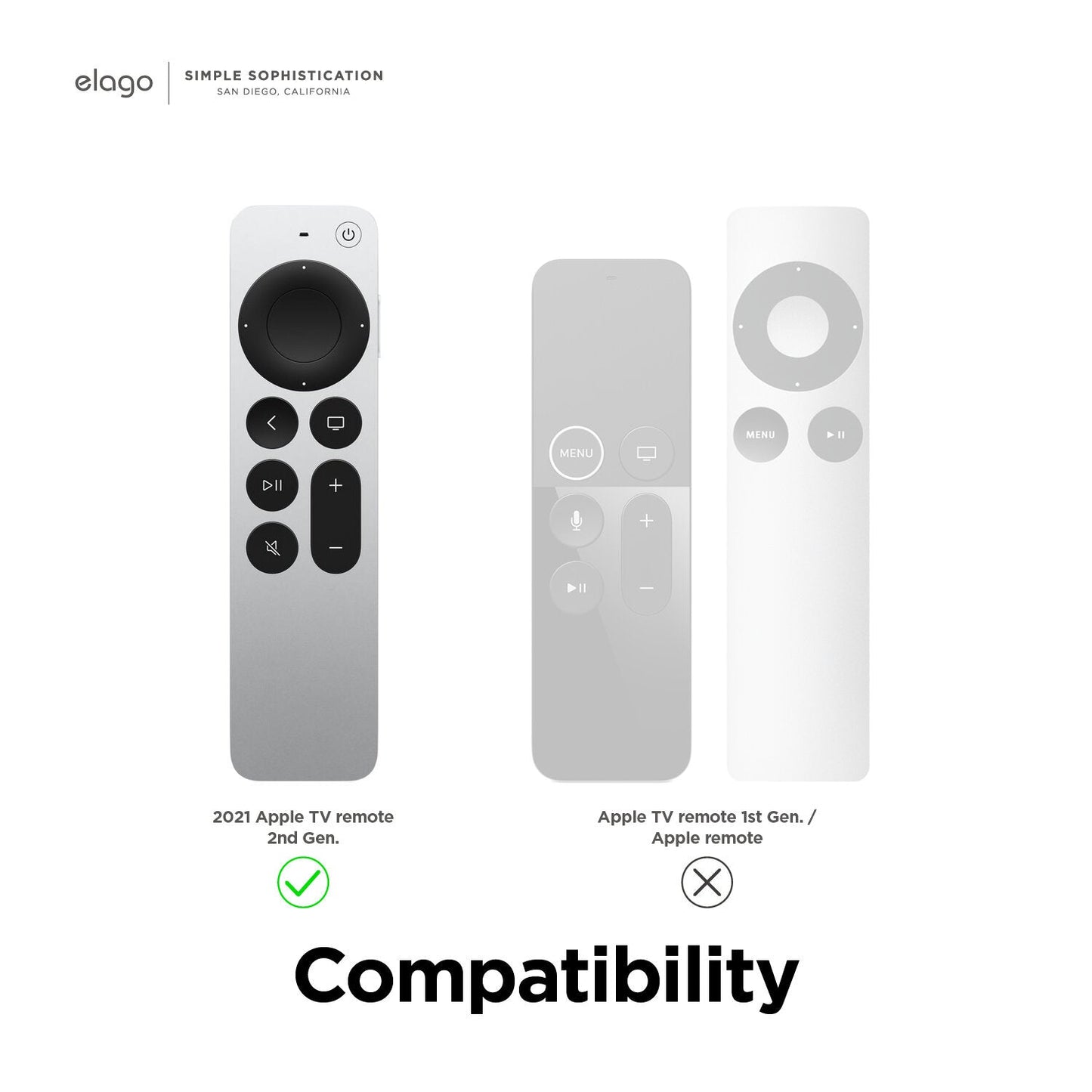 Elago Apple TV Siri Remote R5 2021 Case (AirTag Compatible) - Jean Indigo