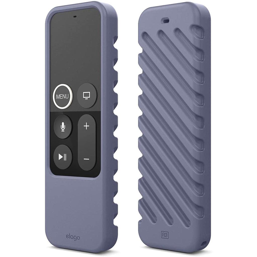 Elago R3 Protective Case for Apple TV Siri Remote - Lanyard Included -  Lavender Gray