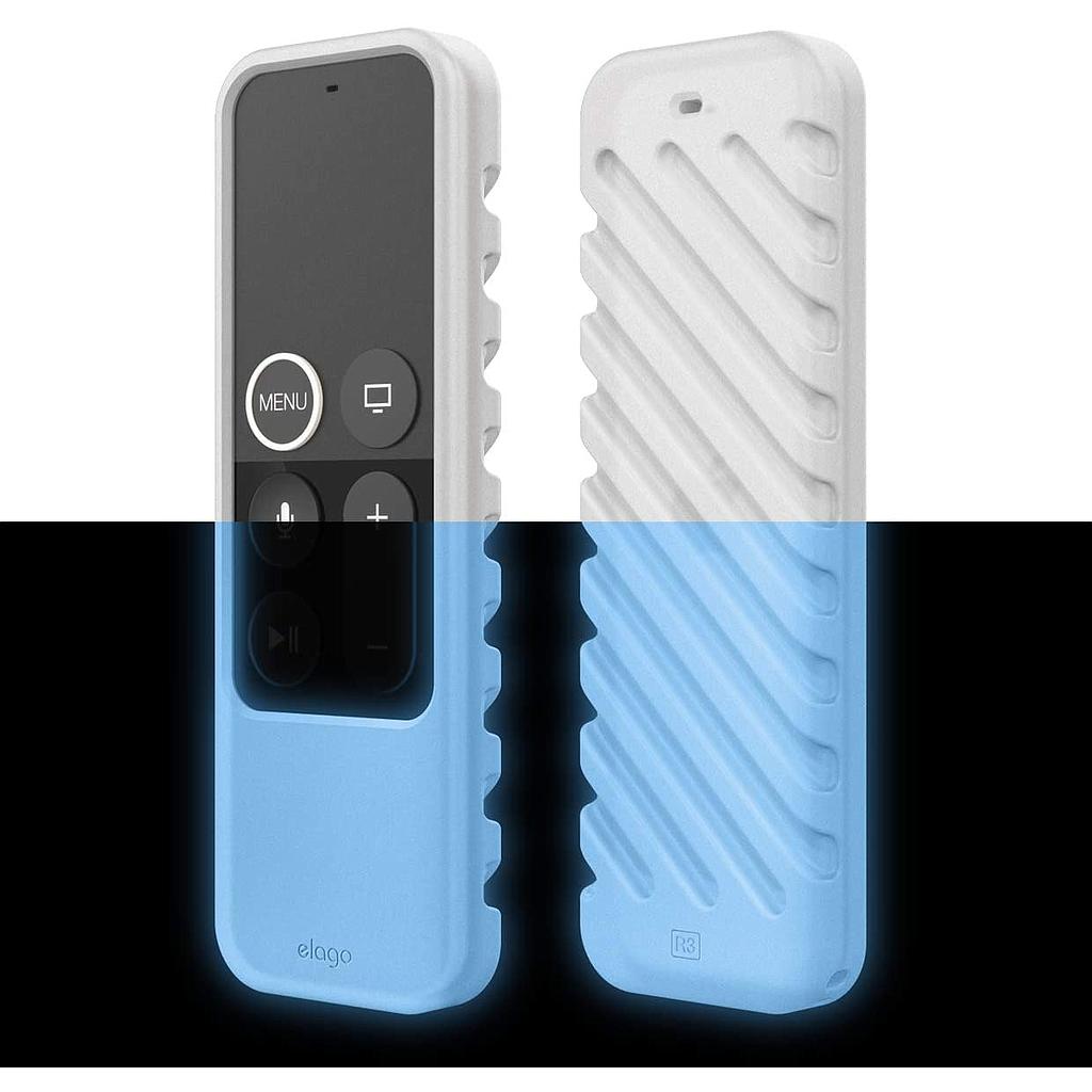 Elago R3 Protective Case for Apple TV Siri Remote - Lanyard Included - Nightglow Blue