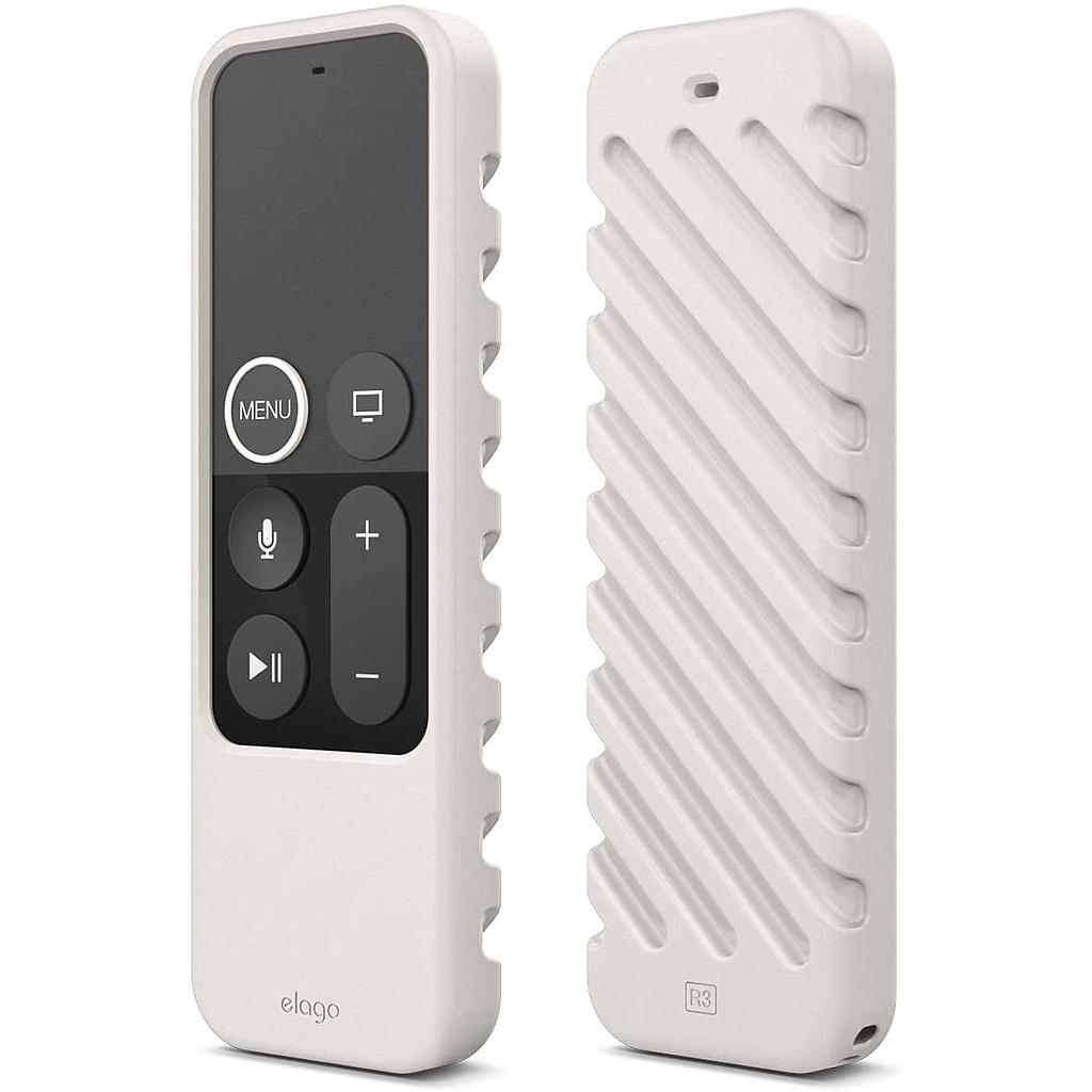 Elago R3 Protective Case for Apple TV Siri Remote - Lanyard Included - White
