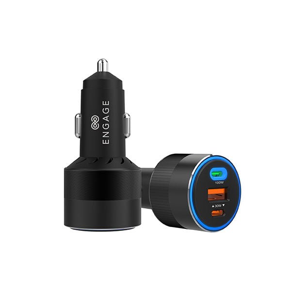Engage 130W 3Port Car Charger - Black