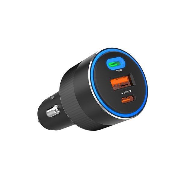 Engage 130W 3Port Car Charger - Black