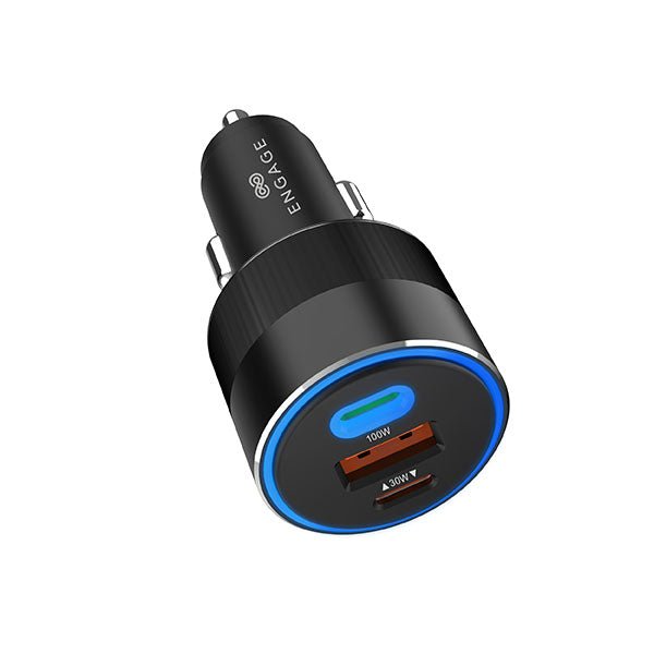 Engage 130W 3Port Car Charger - Black