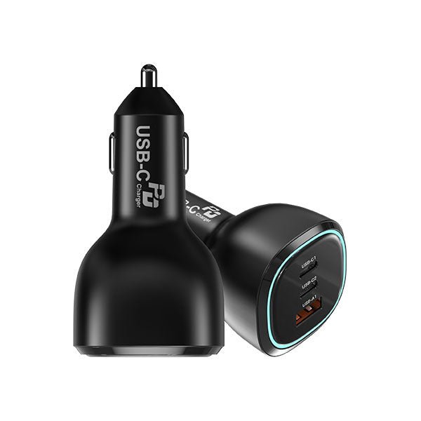 Engage 3 Port PD USB-C 165W Car Charger - Black