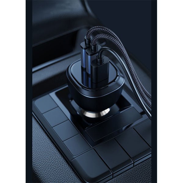 Engage 3 Port PD USB-C 165W Car Charger - Black