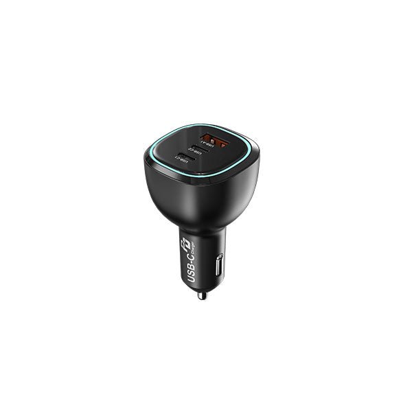 Engage 3 Port PD USB-C 165W Car Charger - Black