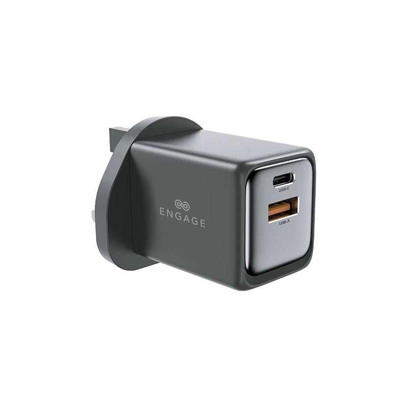 Engage Dual Port 45W GaNII PD Fast Adapter - Black