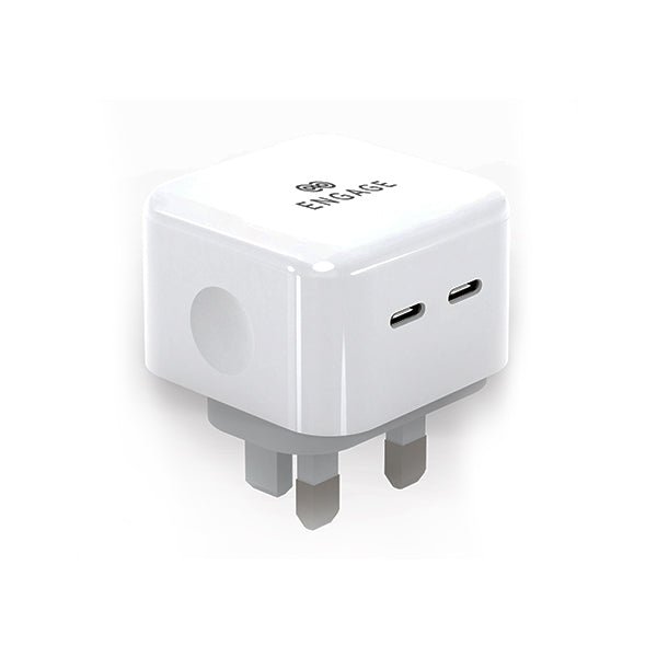 Engage Dual USB-C Port 35W Home Charger - White