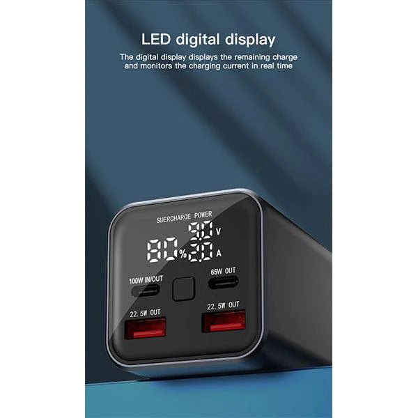 Engage Super Charge Powerbank with LED Display - 20000mAh / 100W / Black