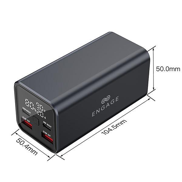 Engage Super Charge Powerbank with LED Display - 20000mAh / 100W / Black