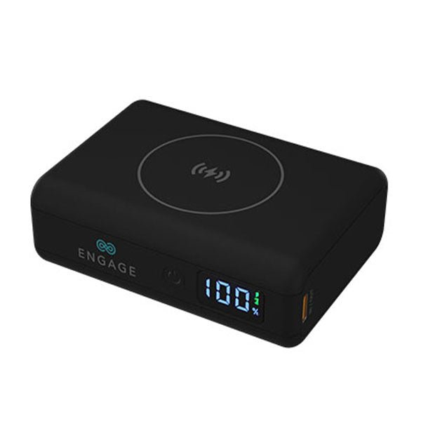 Engage Ultra Compact 10000mAh Wireless Power Bank PD 45W - Black