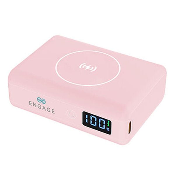 Engage Ultra Compact 10000mAh Wireless Power Bank PD 45W - Pink