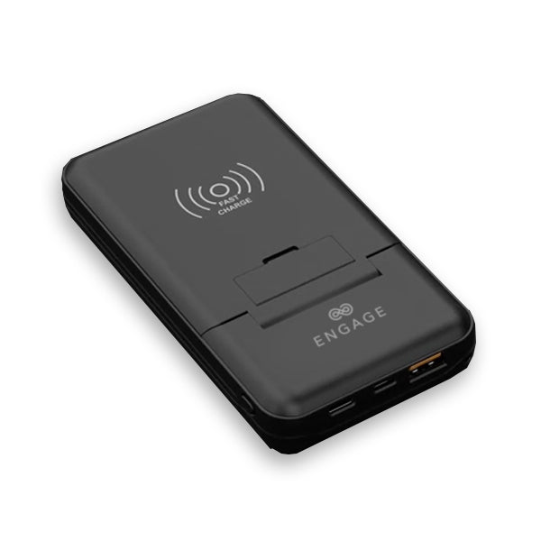 Engage Wireless Power Bank 10000Mah Multi-Functional Box PD 20W - Black