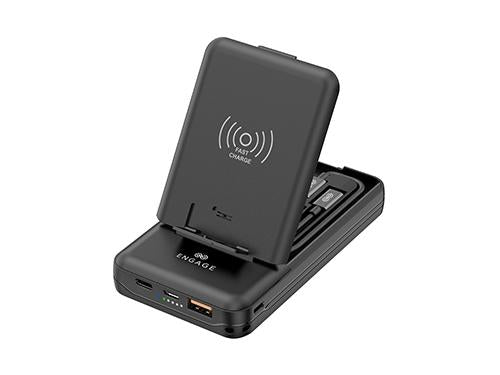 Engage Wireless Power Bank 10000Mah Multi-Functional Box PD 20W - Black