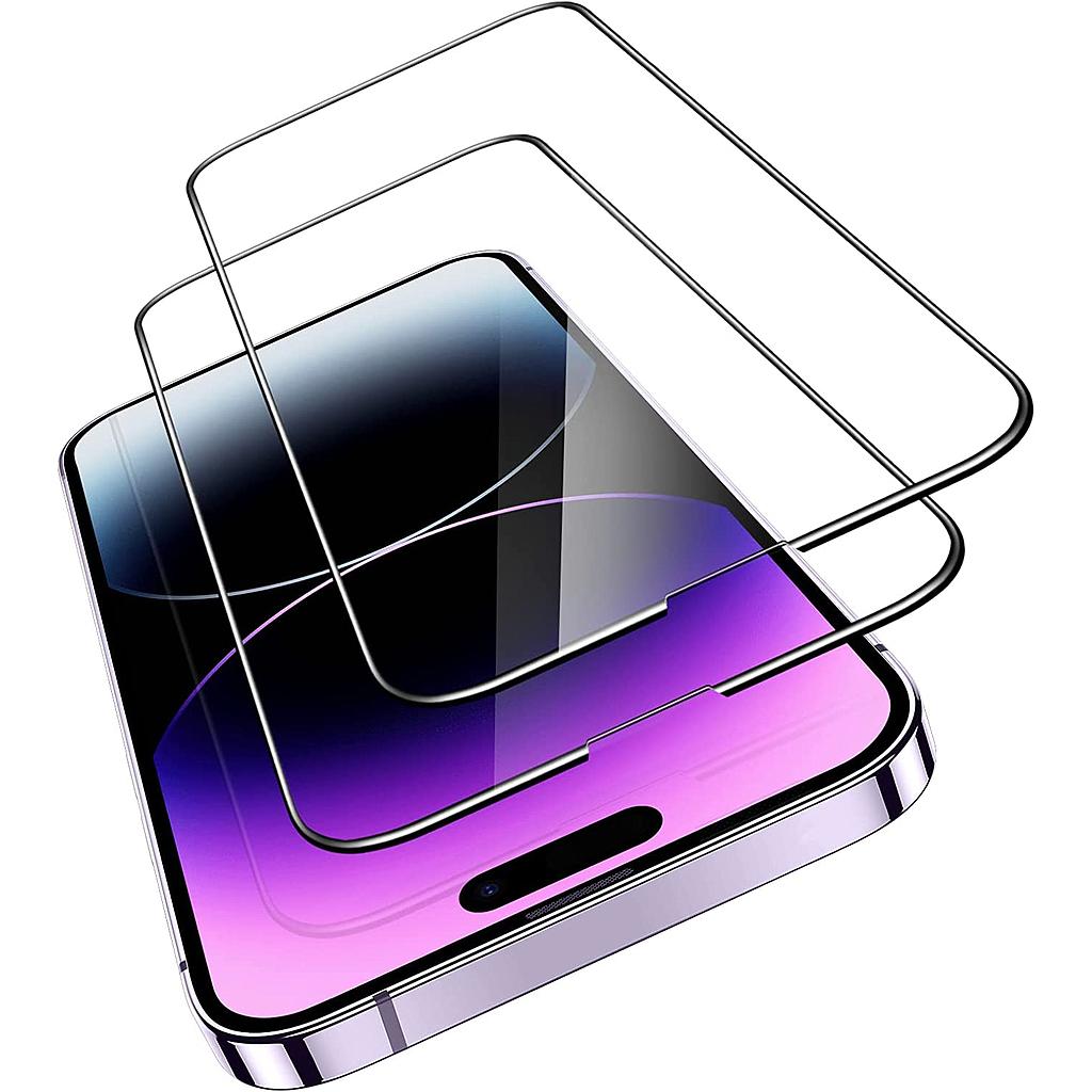 ESR ايفون  14 بلس / 13 برو  ماكس  حافة أرموريت إلى حافة صلب زجاج  شاشة  حامي حزمة 2 - شفاف