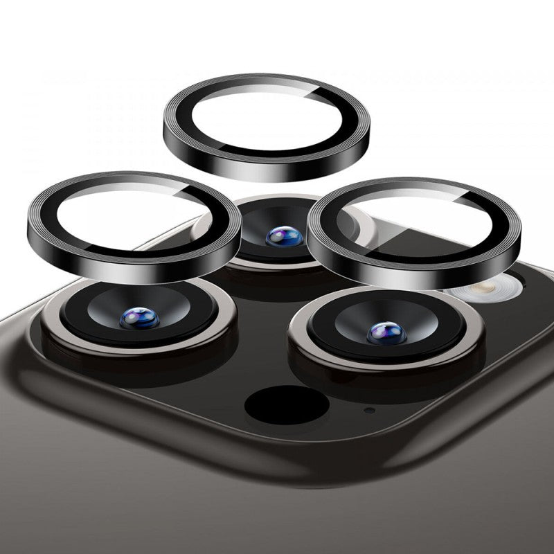 ESR iPhone 15 Pro / 15 Pro Max Premium Clear 9H Fullcover Tempered Glass Camera Protector - Black