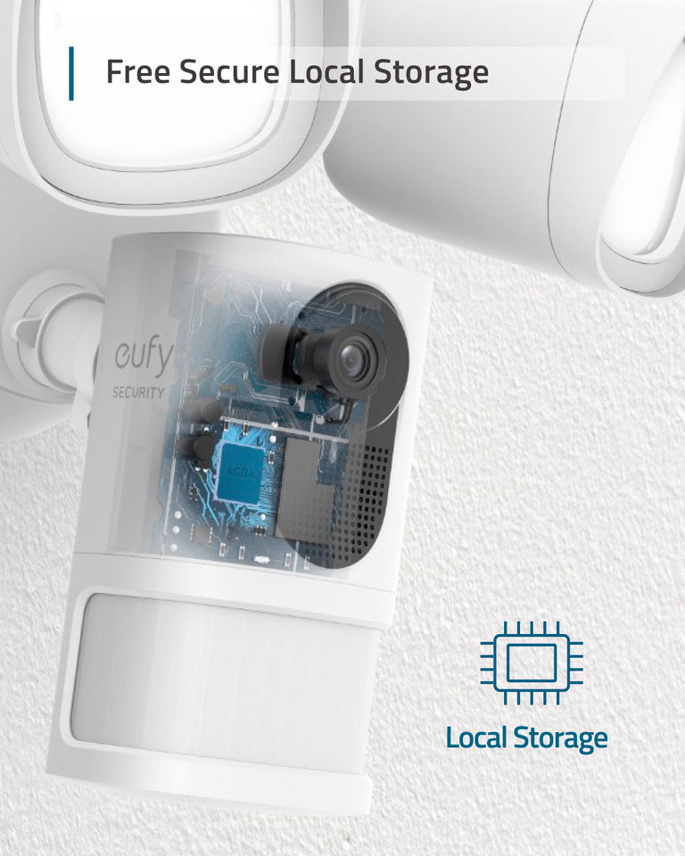 Eufy Smart Floodlight Security Camera HD 1080p - White