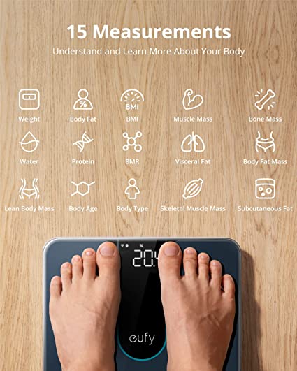 Eufy Smart Scale P2, Digital Bathroom Scale With Wi-Fi - Black